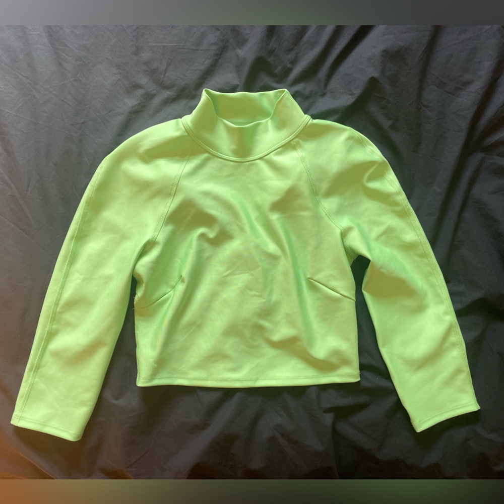 Alo 3/4 Sleeve Crop Top - Small - Mint Green